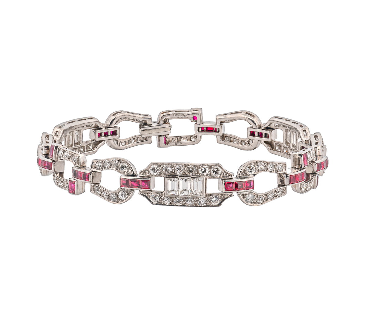 Platinum Ruby & 3.50cttw. Diamond Bracelet