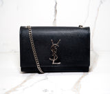 Saint Laurent Black Leather Small Kate Crossbody