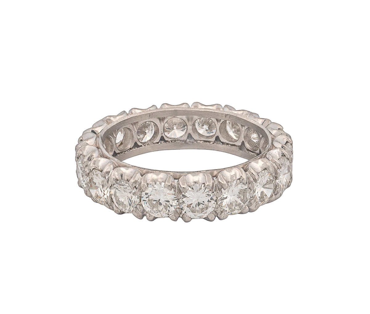 Platinum Diamond Eternity Band – 3.90 CTW Round Brilliant Diamonds