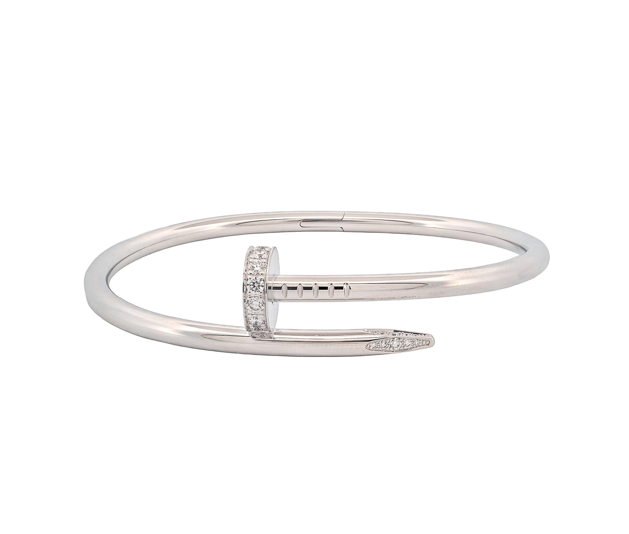 Cartier Juste un Clou White Gold Bracelet with Diamonds