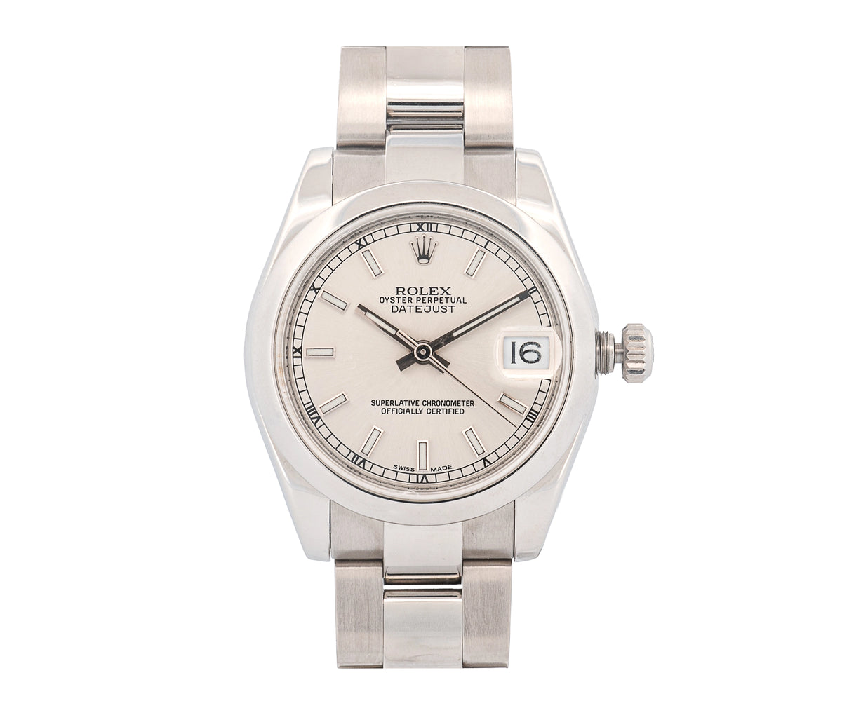 Rolex Datejust 31mm Stainless Steel Silver Dial Smooth Bezel Oyster Band