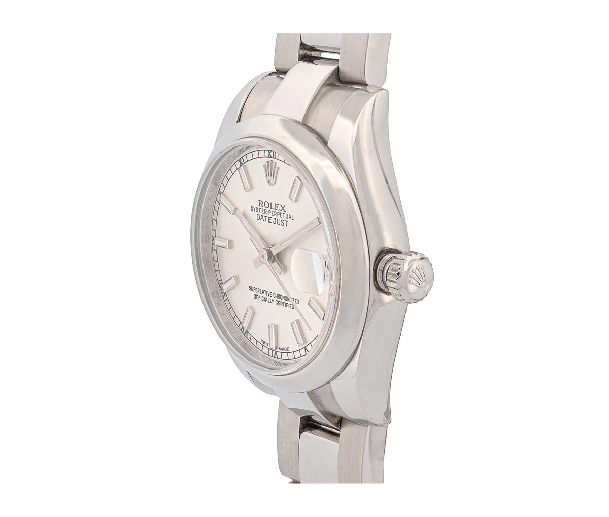 Rolex Datejust 31mm Stainless Steel Silver Dial Smooth Bezel Oyster Band