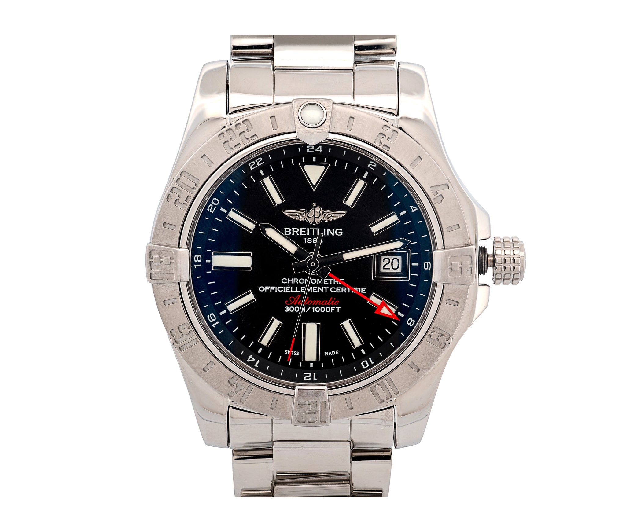 Breitling SS Avenger II GMT 43mm Black Dial