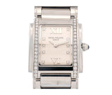 Patek Philippe Twenty-4 Stainless Steel Diamond Bezel Quartz Ladies Watch