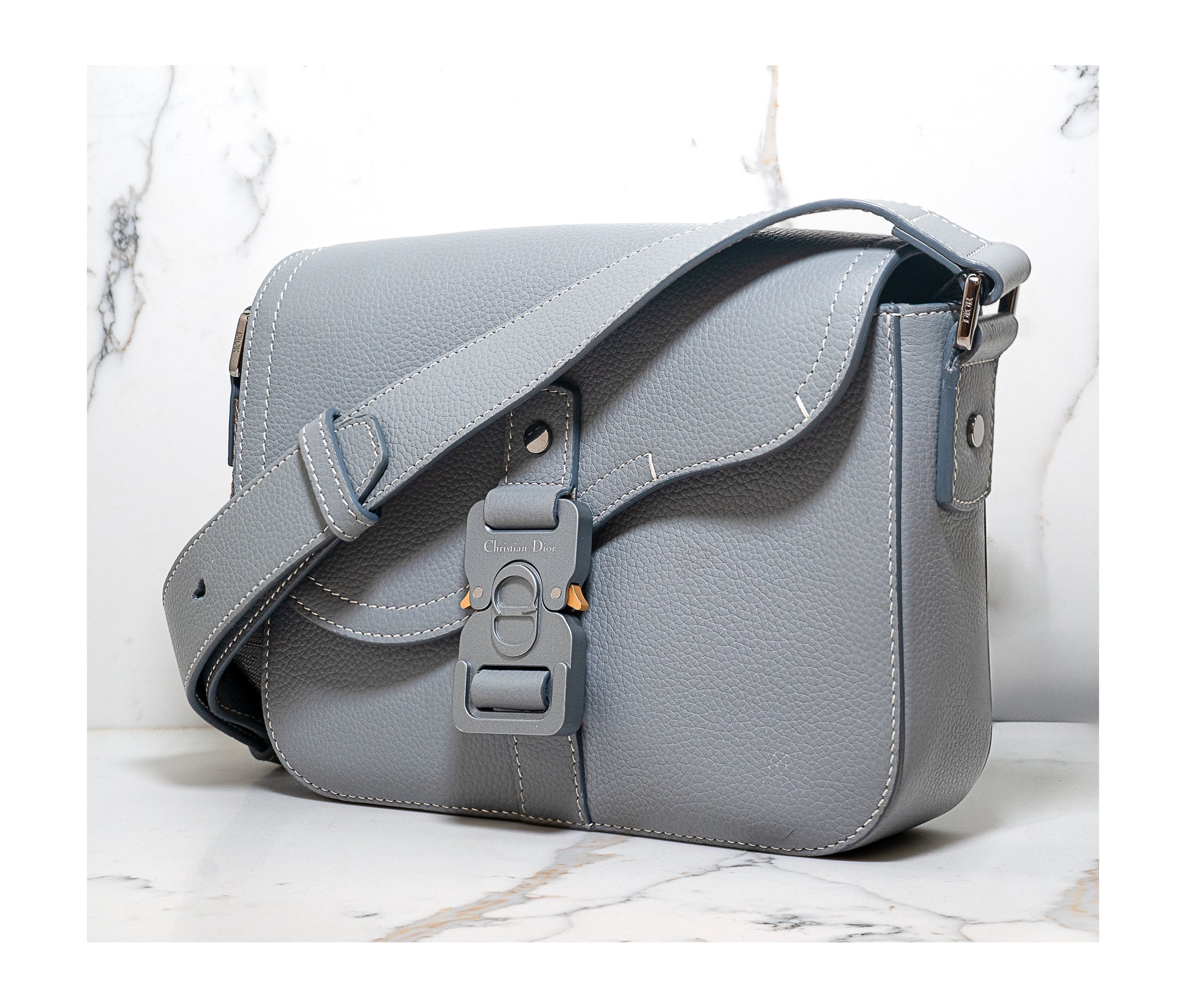 Christian Dior Saddle Messenger Bag Medium Flap Crossbody Designer Bag Authentic