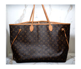 Authentic Louis Vuitton Monogram Neverfull Tote Bag – Designer LV Canvas Handbag