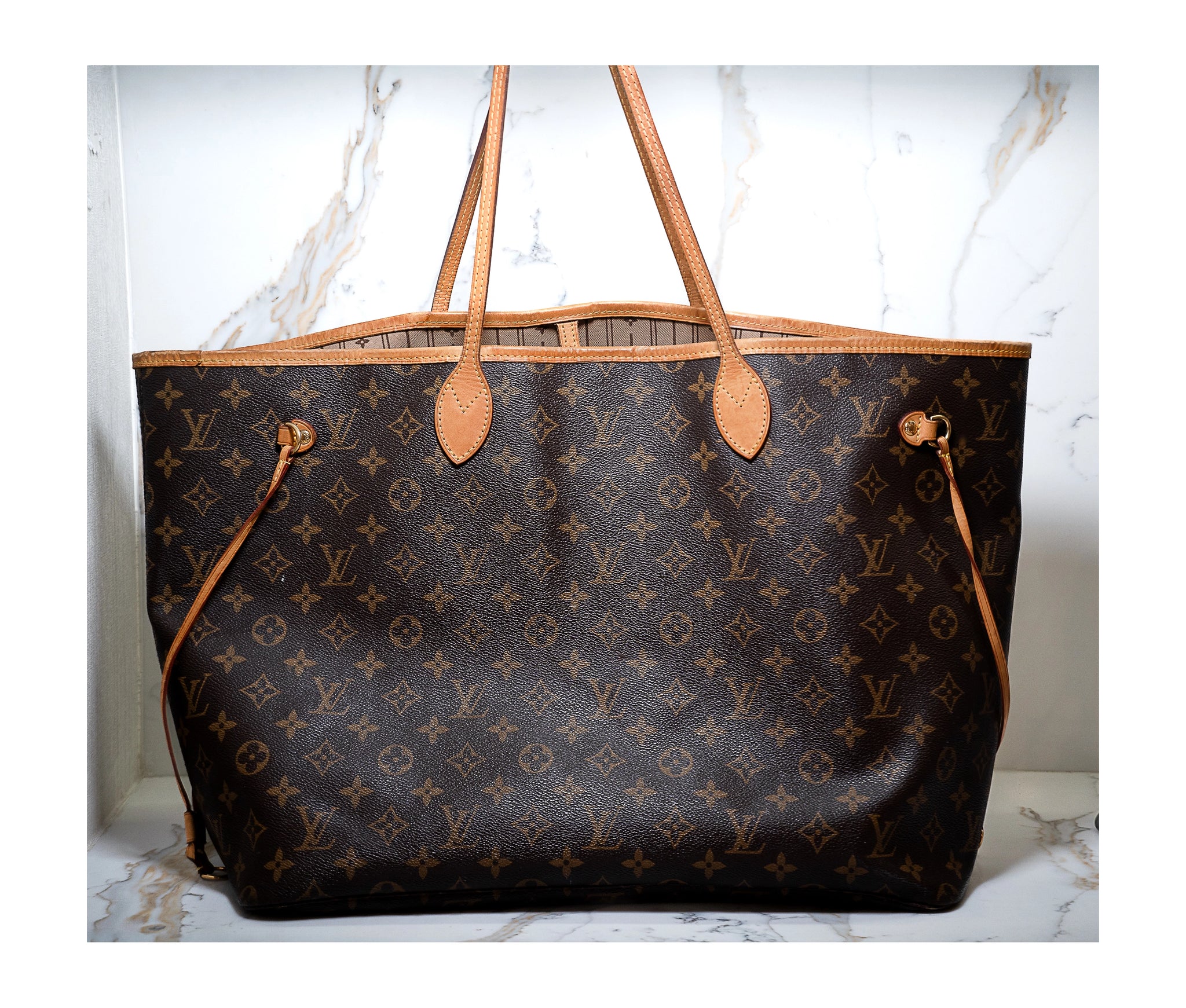 Authentic Louis Vuitton Monogram Neverfull Tote Bag – Designer LV Canvas Handbag