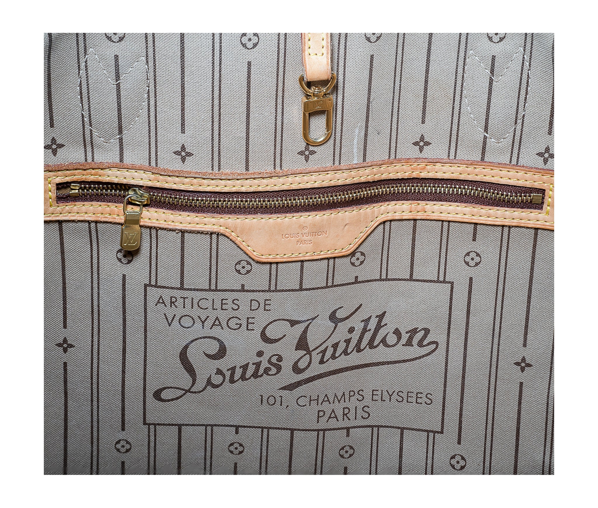 Authentic Louis Vuitton Monogram Neverfull Tote Bag – Designer LV Canvas Handbag