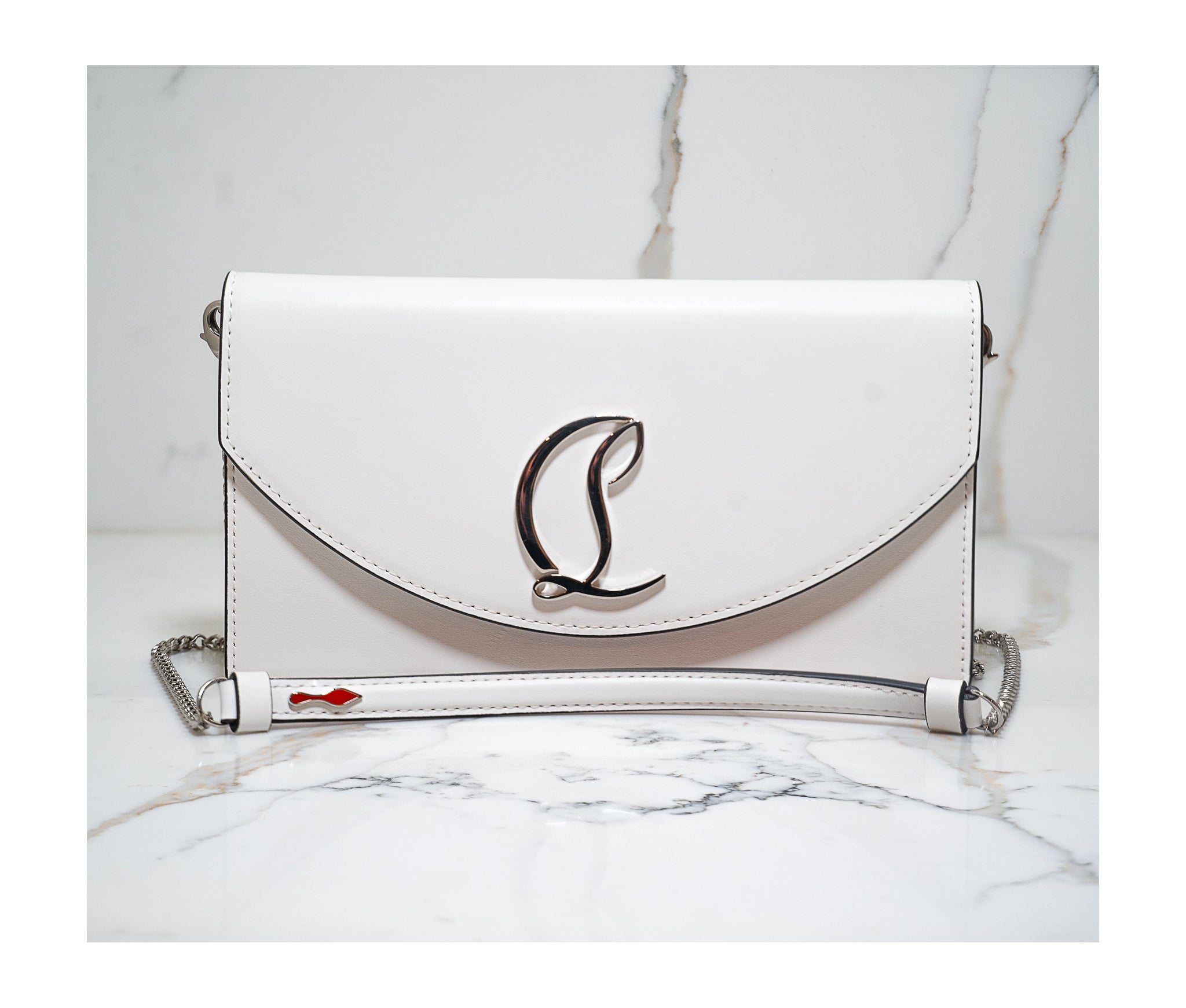 Christian Louboutin Loubi54 Crossbody Clutch Bag – Signature Red Interior
