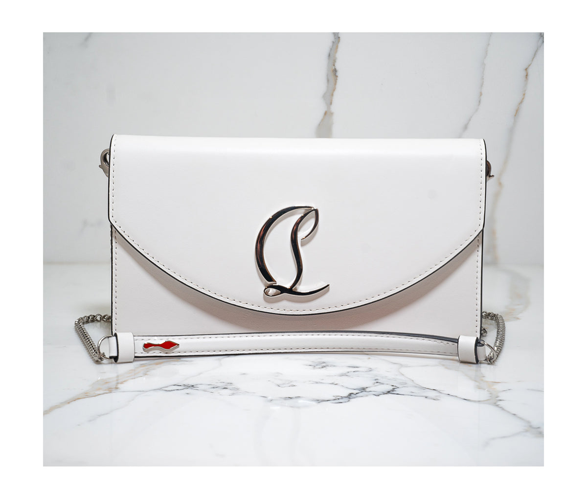 Christian Louboutin Loubi54 Crossbody Clutch Bag – Signature Red Interior