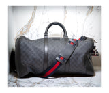 Gucci Convertible Duffle Bag GG Coated Canvas Large