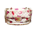 Vintage Chanel Kiss Print Flap Bag