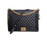 Chanel Large Boy Bag Black Caviar Leather
