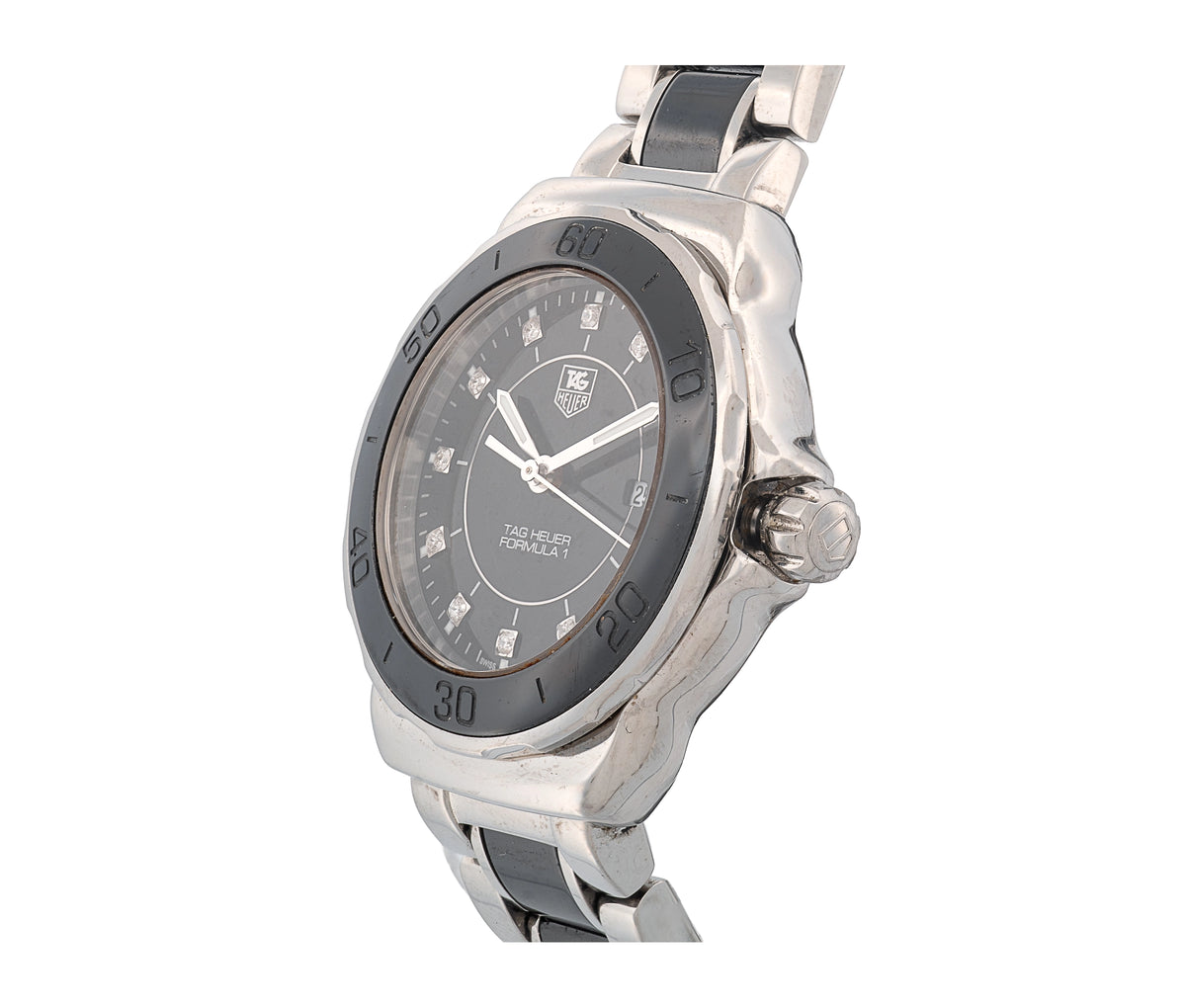 Tag Heuer Formula 1 Women's 32mm Stainless Steel Black Diamond Dial Quartz Watch WAH1314 with Box & Papers